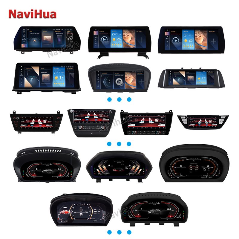 Navihua Cluster Instrument Speedometer LCD AC Control Panel Car DVD Player GPS Multimedia for BMW F10 F20 F30 For BMW E60 E90