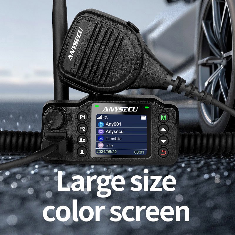 Mini Mobile Radio Anysecu M8900 Android Radio Work with ZELLO /REAL PTT /POC Stars Car Radio 4G Sim Card Walkie Talkie