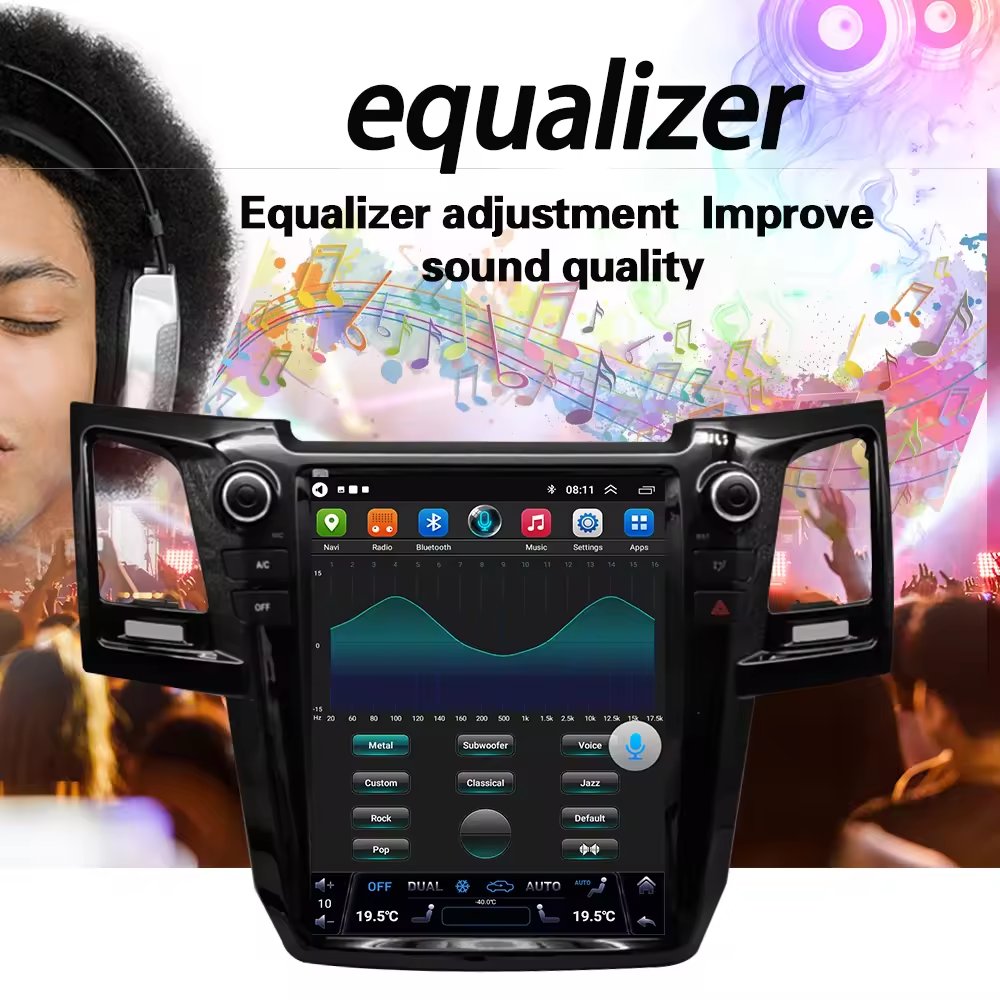 Factory outlet12.1inch Vertical Screen Android Car Stereo Car Dvd Player Navigation 4g Gps For Fortuner 2004-2015