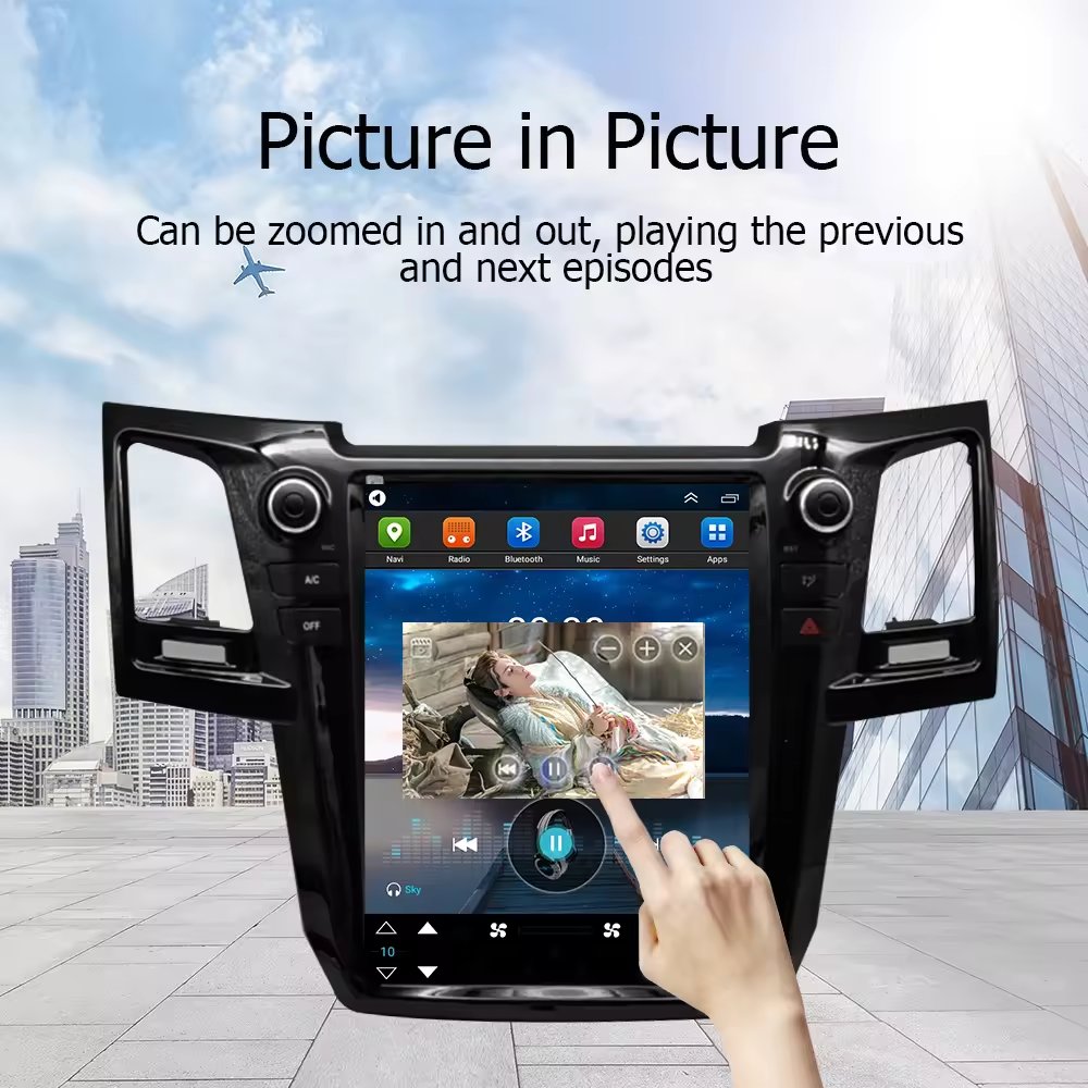 Factory outlet12.1inch Vertical Screen Android Car Stereo Car Dvd Player Navigation 4g Gps For Fortuner 2004-2015