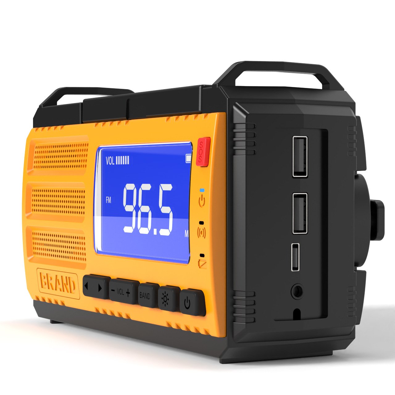 New Model Portable Led Multifunctional Emergency FM/AM/WB Hand Crank Power Bank Rescue Weather Radio