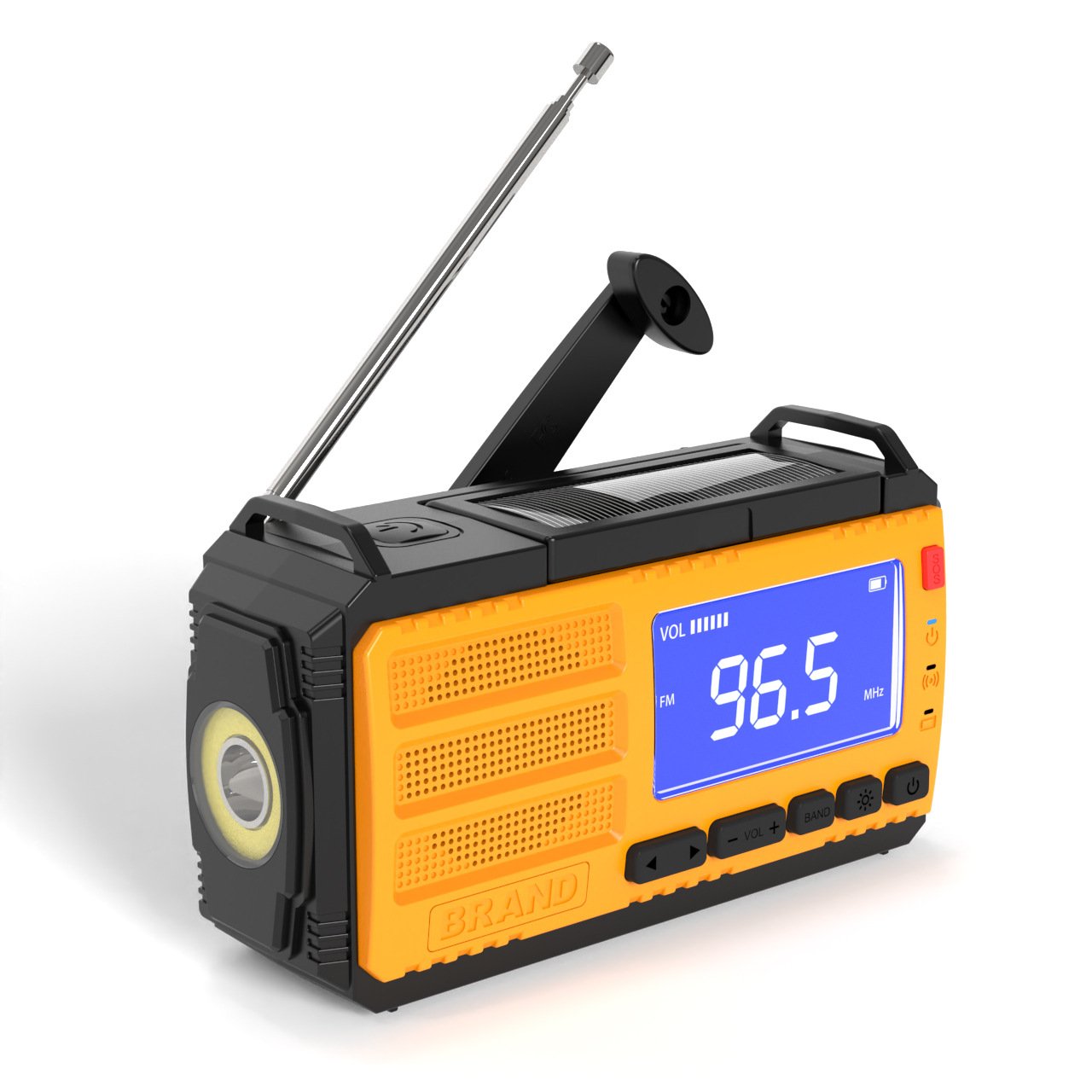 New Model Portable Led Multifunctional Emergency FM/AM/WB Hand Crank Power Bank Rescue Weather Radio