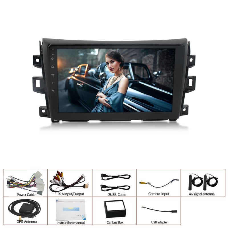 Android 10.0 Head Unit for Nissan NAVARA Frontier NP300 with USB 4G+WIFI support Rearview Camera OBD2