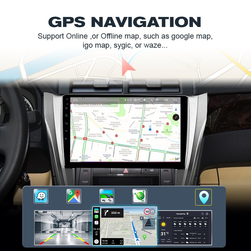 NEW 9inch Android 10inch Full Touch Autoradio GPS Navigation Radio MP5 Screen Stereo Android CarPlay Car auto radio video