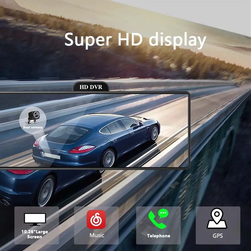 Universal Mirror Link Car Player 10.26 Inch Touch Screen Car Radio Android Apple Car Play Stereo Split Screen Gps Wifi Carplay