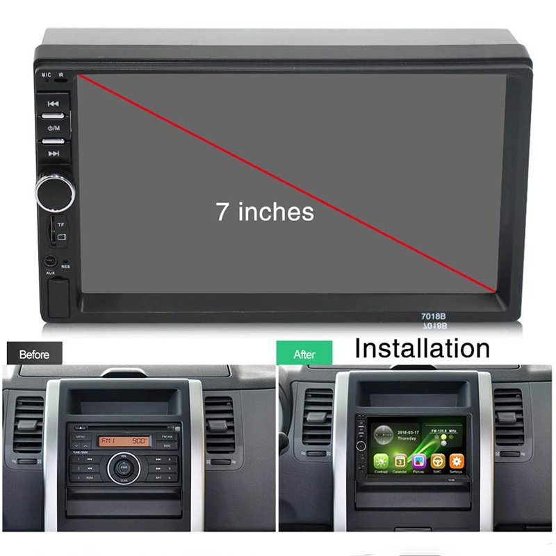 Hot Selling Mp5 Player Car Audio Smart Car Radio Drum Control Dc 7 Inch Premium Audio Video Player Usb