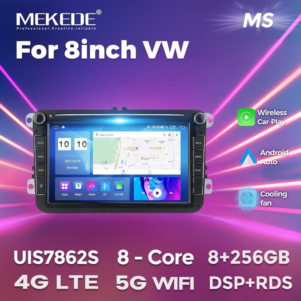 MEKEDE Car Radio 8inch For VW/Volkswagen/Golf/Passat/b7/b6/Skoda/Seat/Octavia/Polo/Tiguan DVD GPS Navi Player Stereo IPS Android