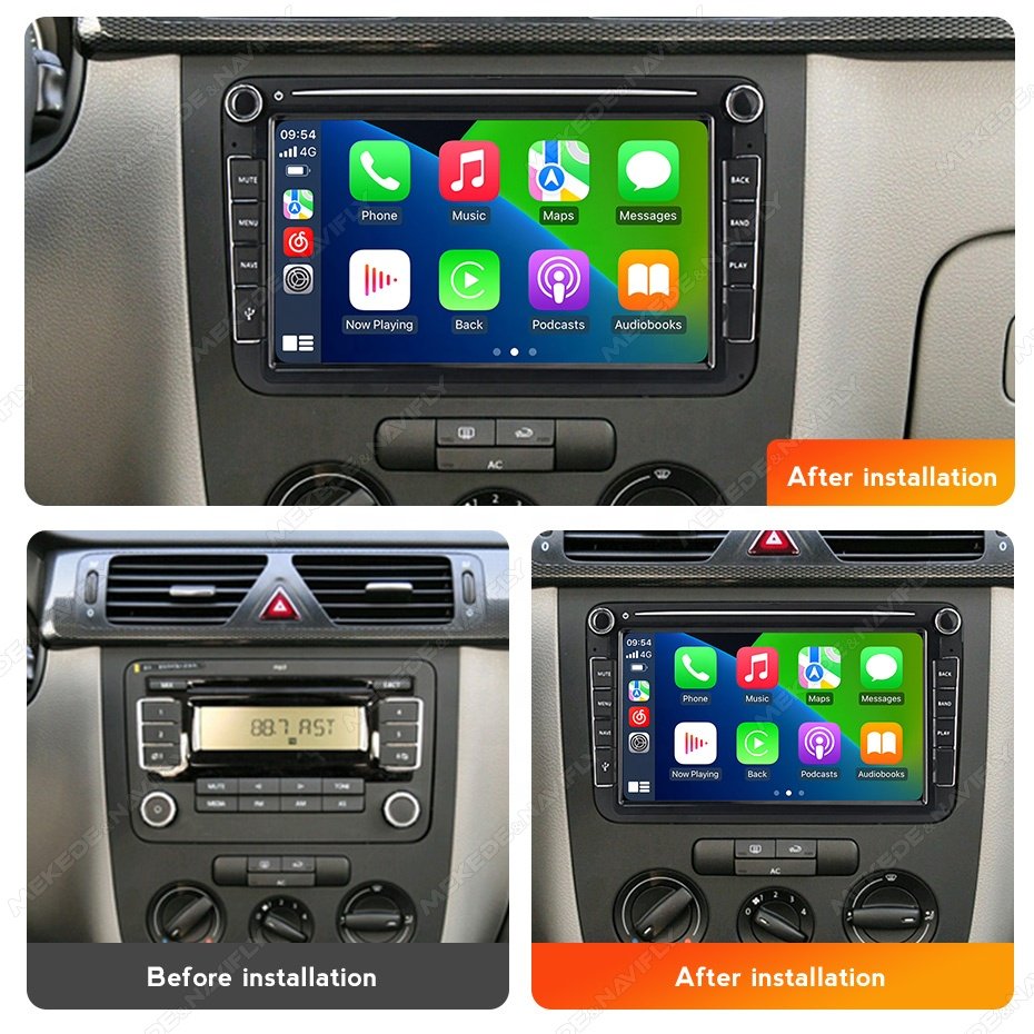 MEKEDE Car Radio 8inch For VW/Volkswagen/Golf/Passat/b7/b6/Skoda/Seat/Octavia/Polo/Tiguan DVD GPS Navi Player Stereo IPS Android