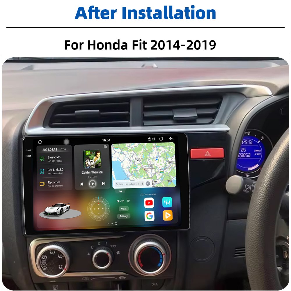 Android 13 QLED 2K Gps Navigation CarPlay auto Car Radio Video Stereo DVD Player Touch Screen For Honda Fit 2014-2019