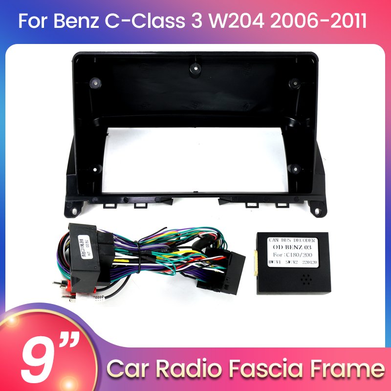 MEKEDE Auto Stereo Cable CAR Frame For BENZ B200 ML R-Class W251 R300 Smart fortwo W204 S204 car radio auto parts dashboard