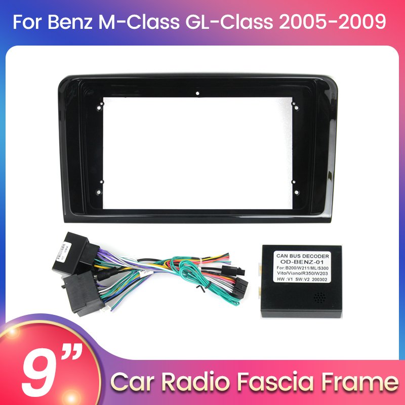 MEKEDE Auto Stereo Cable CAR Frame For BENZ B200 ML R-Class W251 R300 Smart fortwo W204 S204 car radio auto parts dashboard