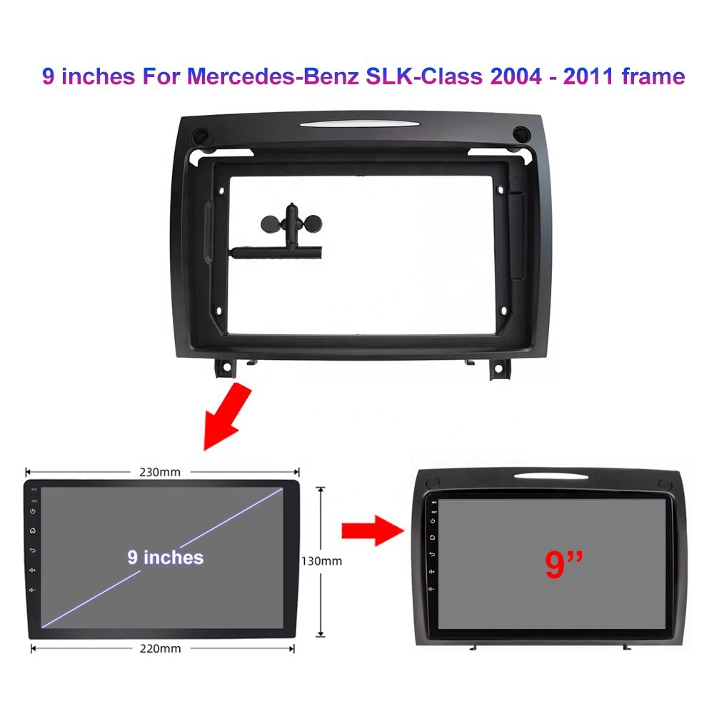 Jmance 9" Dsp Rds Android Auto Carplay Car Stereo Player 2 Din Car Audio Navigation For Mercedes-Benz Slk-Class 2004 - 2011