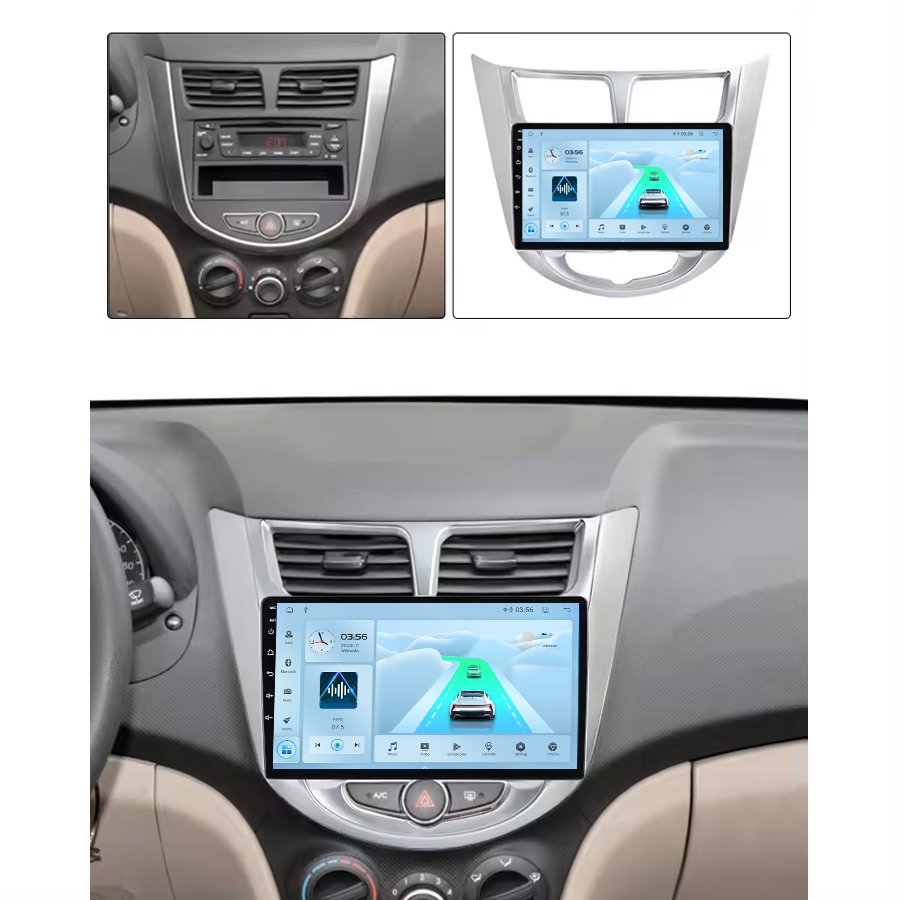 Carplay+Auto Android Car Radio For Hyundai Accent 2011-2016 Stereo Video Player Car Multimedia System GPS Navigation