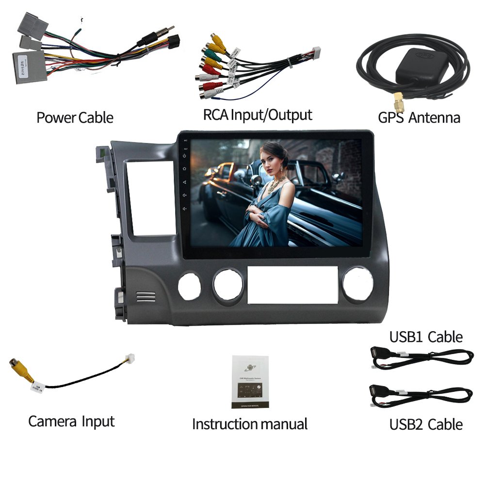 10 inch 4 core 2+32G for Honda old Civic Navigation Android 10.0 Carplay