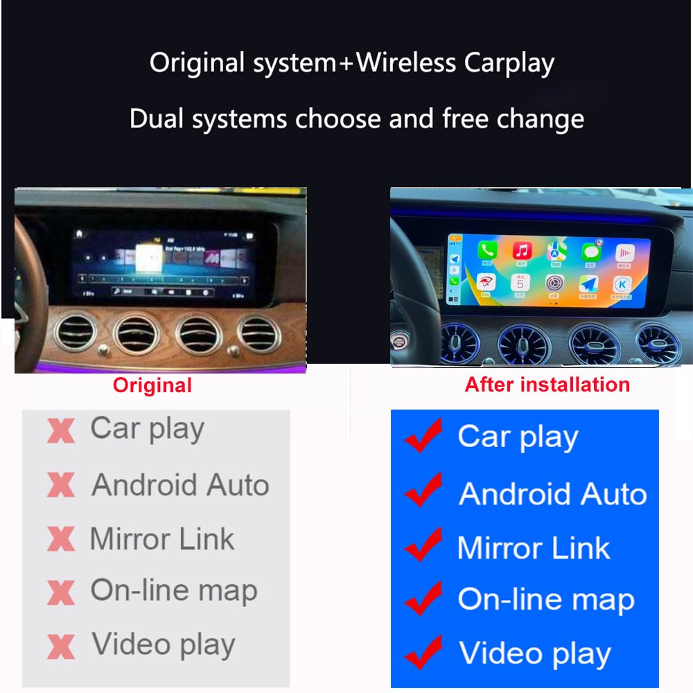 NTG5.5 For Mercedes Benz W213 w207 W205 W213 W222 Wireless Carplay Android Auto Mirror Link Radio Player Navigation