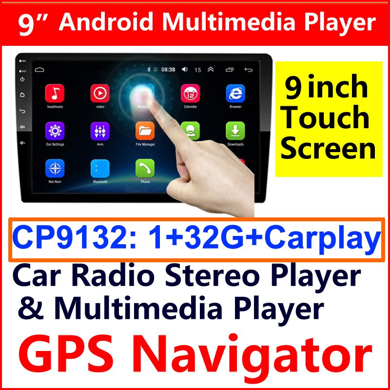 Double 2 Din 9 inch auto Estereos Multimedia player Android 13 Car Radio Stereo with Wireless Carplay 1G+32G CP9132 GPS BT Wifi