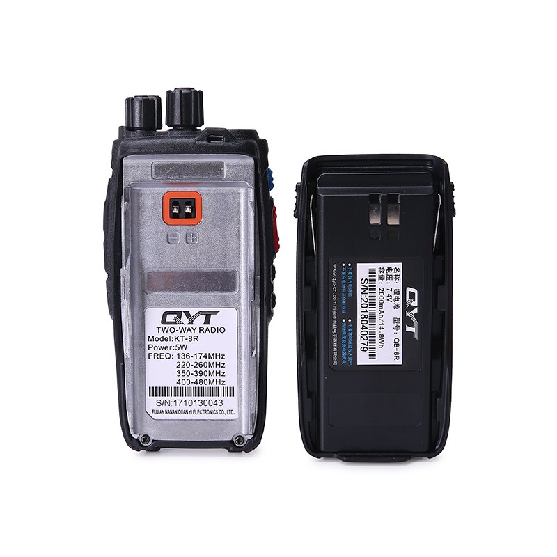 QYT KT-8R quad band cheap handheld long distance camping walkie talkie 10km range radio with colorful screen