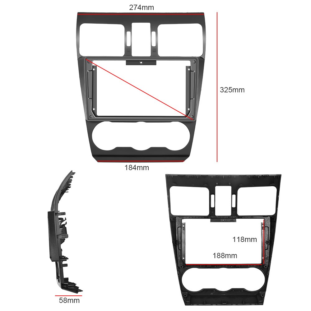 Podofo 2 Din 9'' Car Frame Radio Hot Sale Fascia Frame Stereo Android Car Radio Bracket Panel For Hyundai Sonata 2004-2009