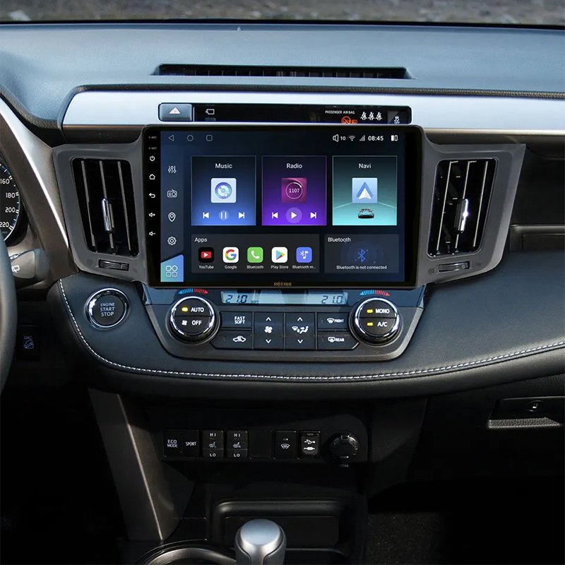 Rotiss 8Core Android Car Radio GPS For TOYOTA RAV4 2013-2017 10.1" Car frame Power cable canbus LHD Auto CarPlay touch screen