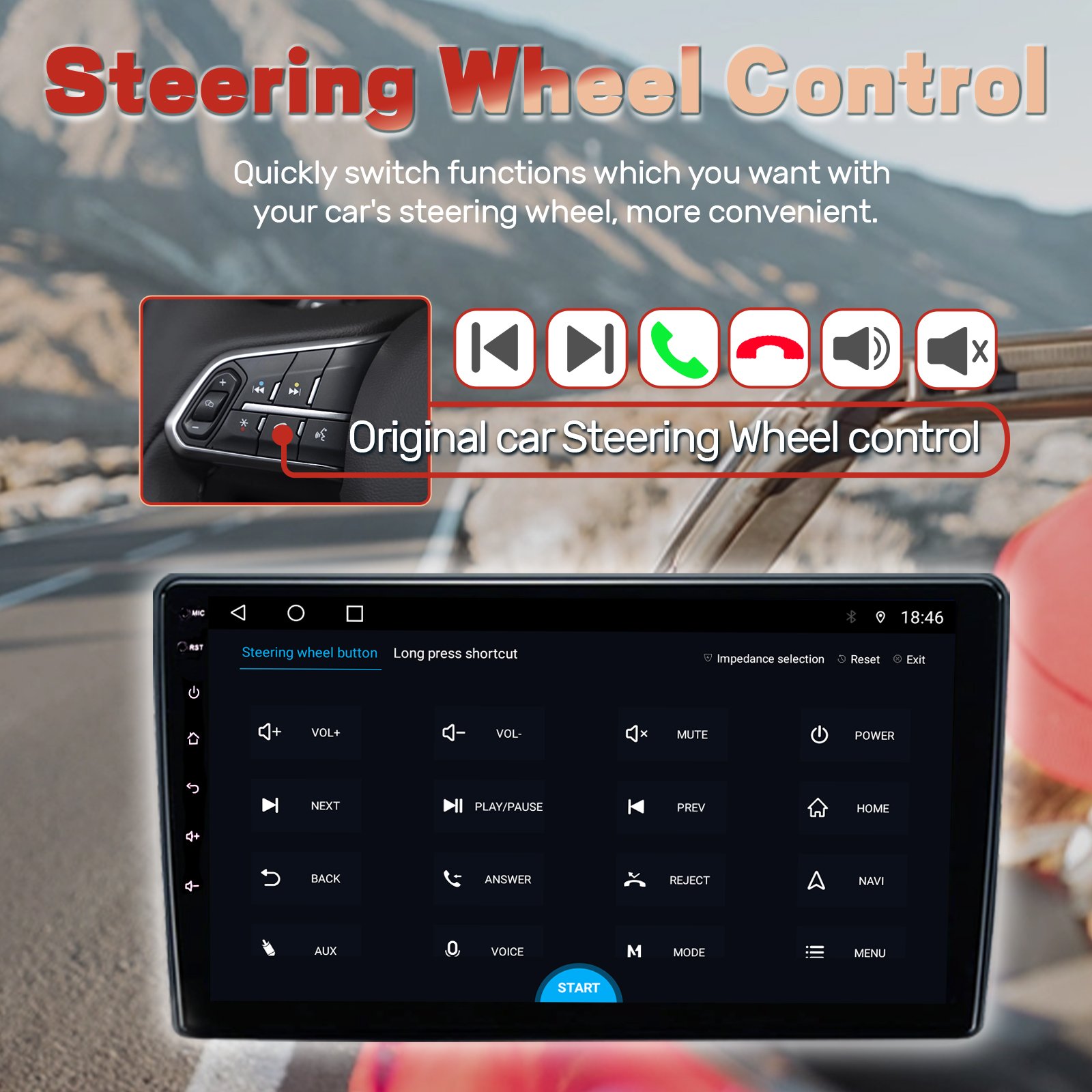 Simple soft 10" GPS Navigation head unit Multimedia Player Android 8 core 64GB car stereo radio for Ford Mustang 2010-2014 car