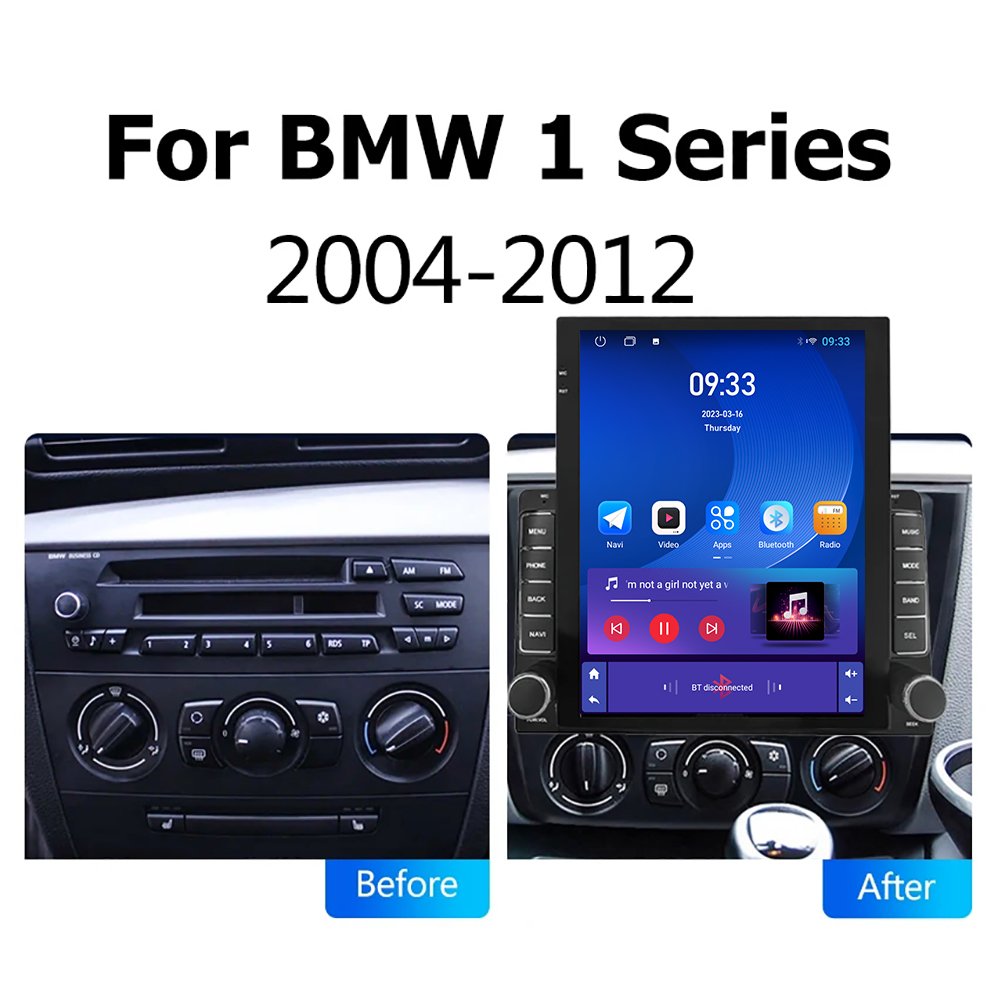 Head Unit 9.7 Inch 2 din android car radio For BMW serie 1 E81 E82 E87 E88 2004-2012 Car Player radio auto Wireless Carplay