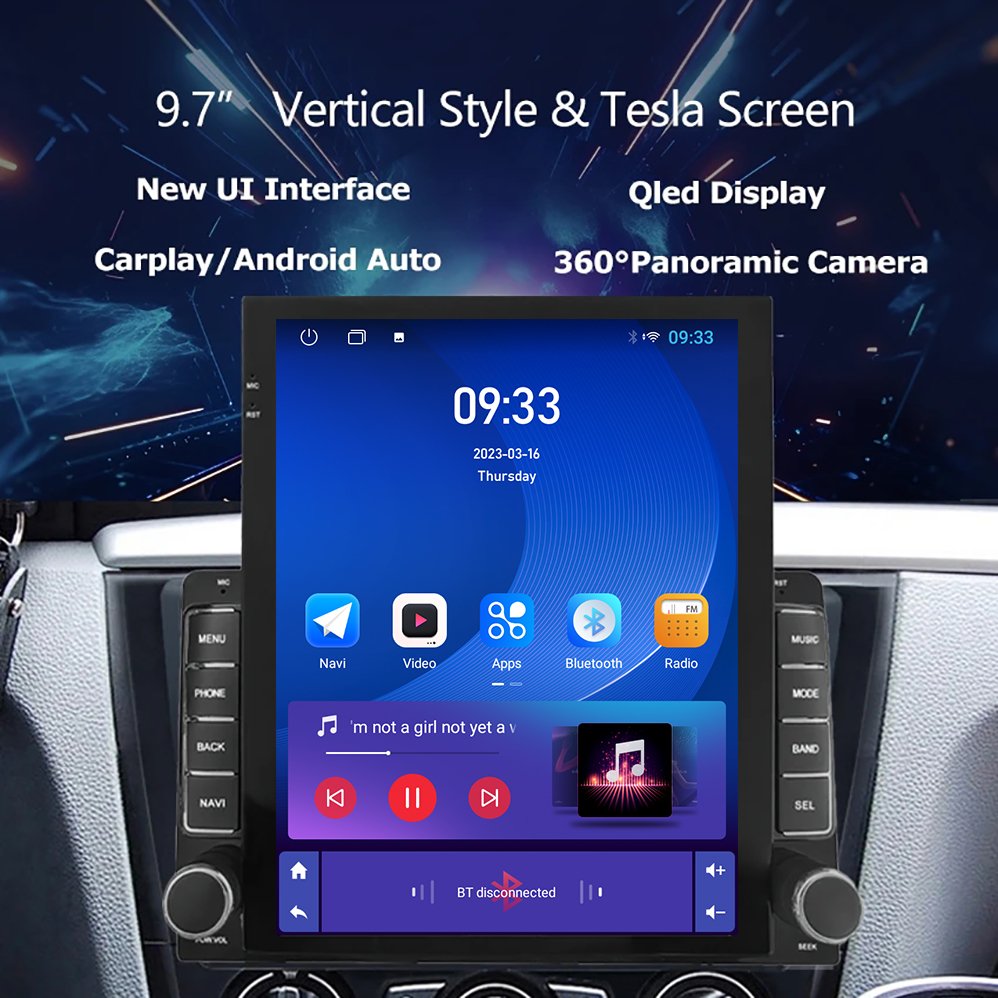 Head Unit 9.7 Inch 2 din android car radio For BMW serie 1 E81 E82 E87 E88 2004-2012 Car Player radio auto Wireless Carplay