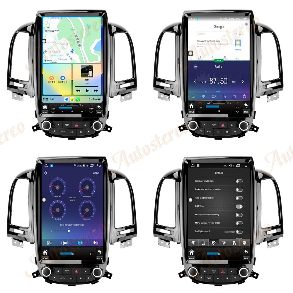 Android 10.0 For Hyundai Santa Fe 2006 2007 2008-2012 Car GPS Navigation Headunit Auto Stereo Radio Tape Recorder Multimedia IPS