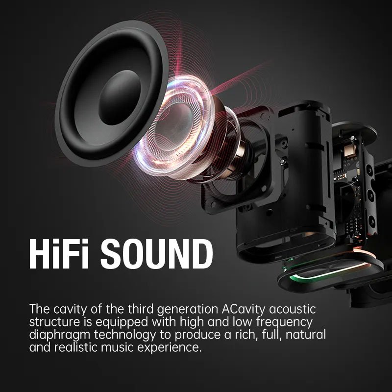 Sanag M13s RGB Led Light IPX7 Waterproof Bluetooth Speaker Outdoor Speaker With FM Radio