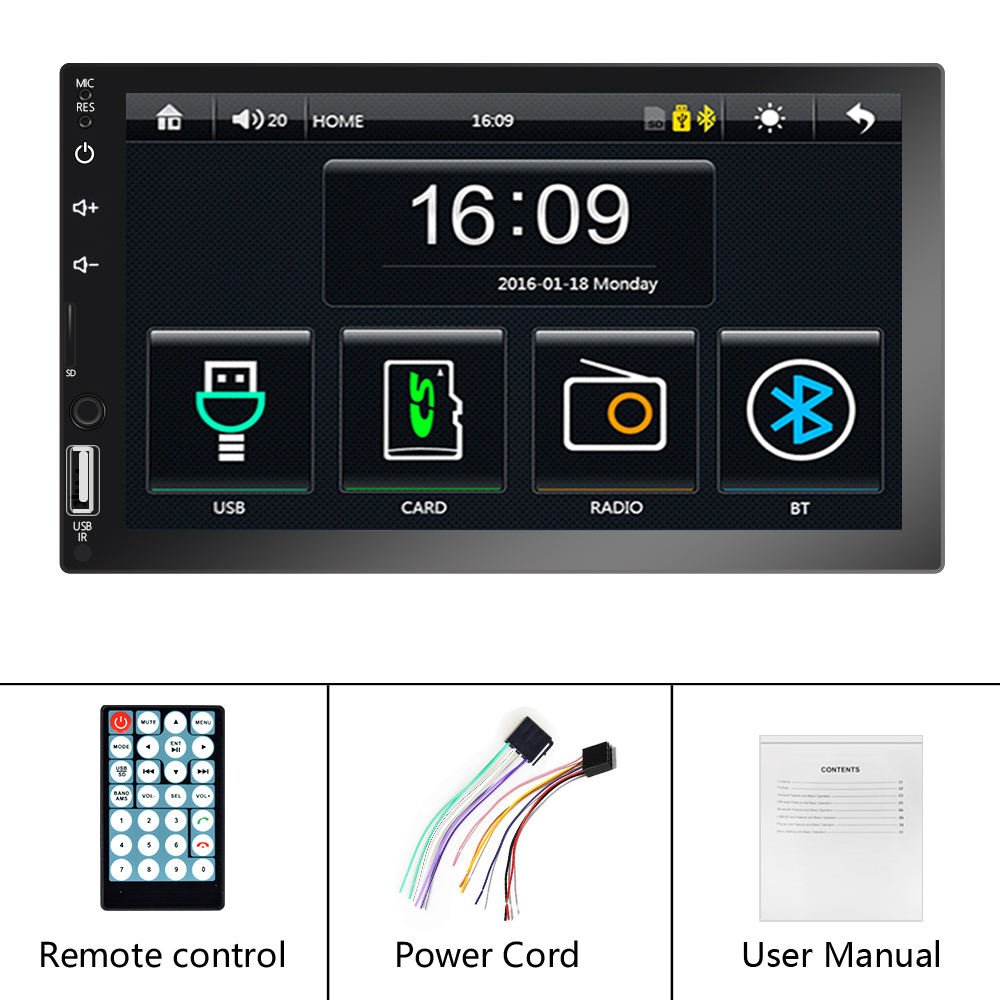 2 Din 7 inch Wireless Carplay Stereo For Universal Upgrade Car Radio BT AUX IN Touch screen Android Auto