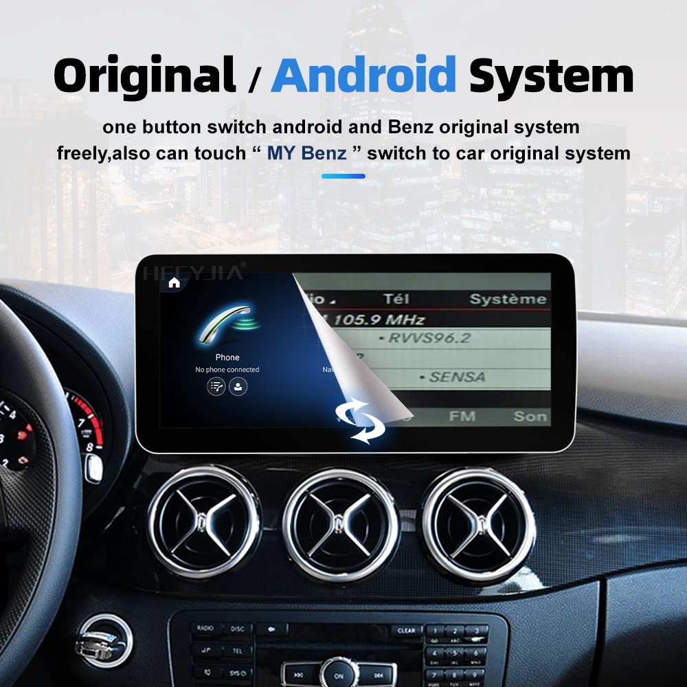 New 12.3 Inch Touch Screen Car Radio Stereo GPS Android Auto Carplay WIFI 4G SIM for Mercedes B Class W246 2011-2018 Dashboard