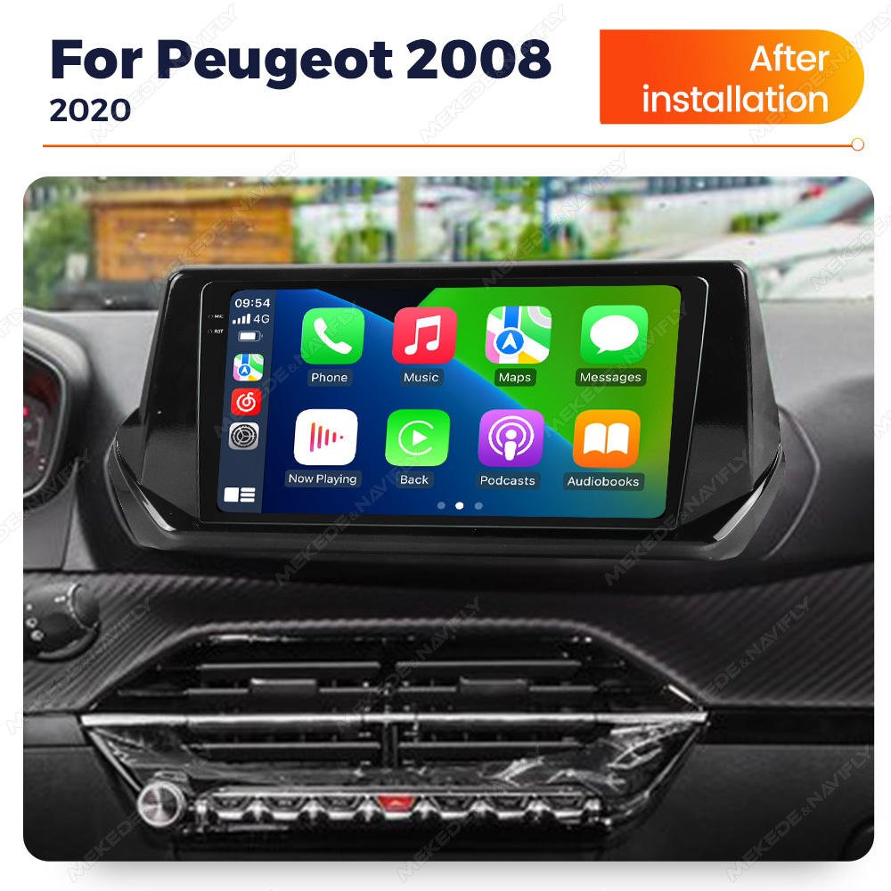 9inch Android 13 Touch screen AUTO CarPlay BT Navigation DVD player for Peugeot 2008-2020 Car Radio Android Player