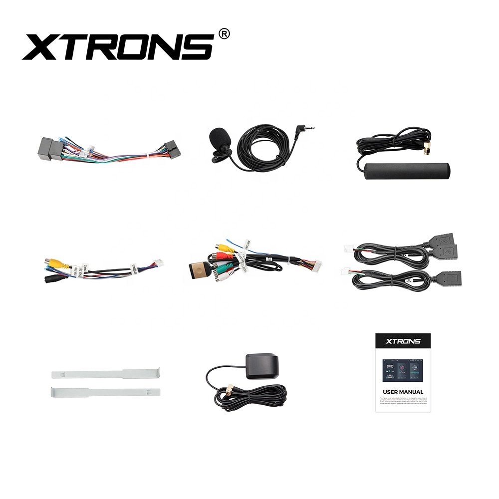 XTRONS 10.1" Rotatable QLED Car Screen Android Universal Single Din Car Stereo Carplay Android Auto 4G LTE Car Radio