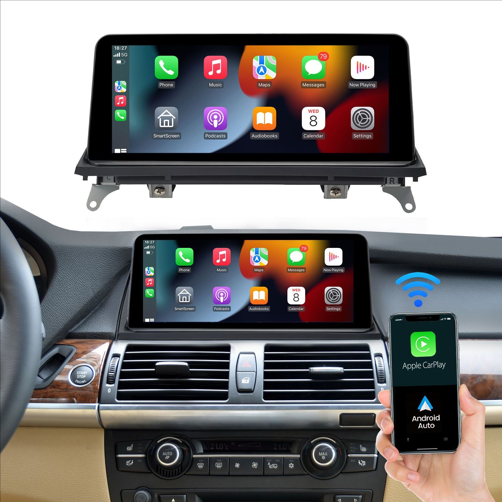 For BMW 3 Series F30 F31 F34 4 Series F32 F33 F36 Car Radio GPS Navigation Stereo Android 13.0 Multimedia Player LCD Carplay