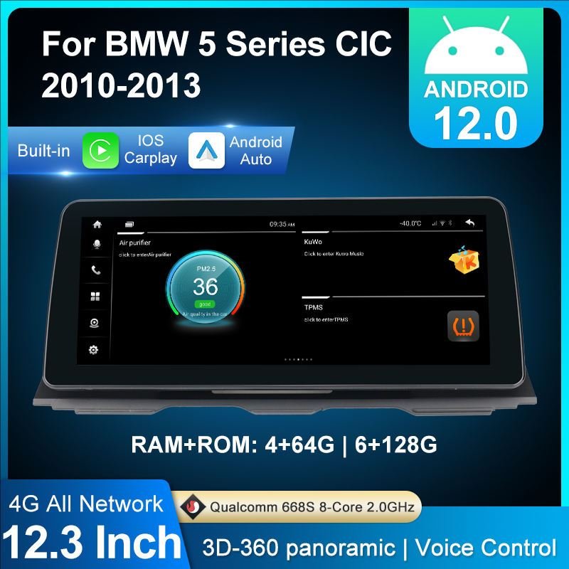 For BMW 3 Series F30 F31 F34 4 Series F32 F33 F36 Car Radio GPS Navigation Stereo Android 13.0 Multimedia Player LCD Carplay