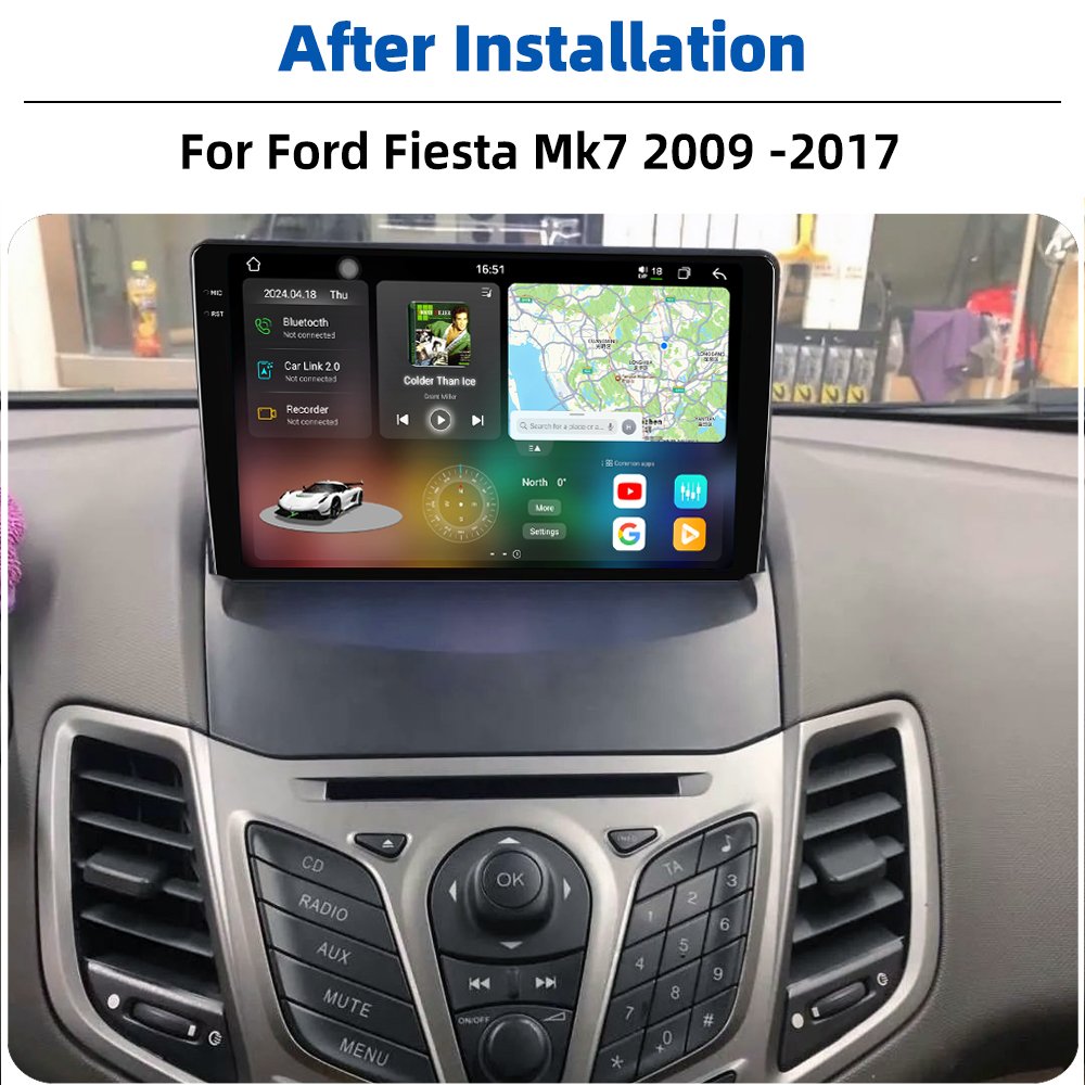 2K 2000*1000 Android 13 CarPlay 360 Camera DSP Car Stereo Radio Autoradio For Ford Fiesta Mk7 2009 -2017 Car Multimedia System