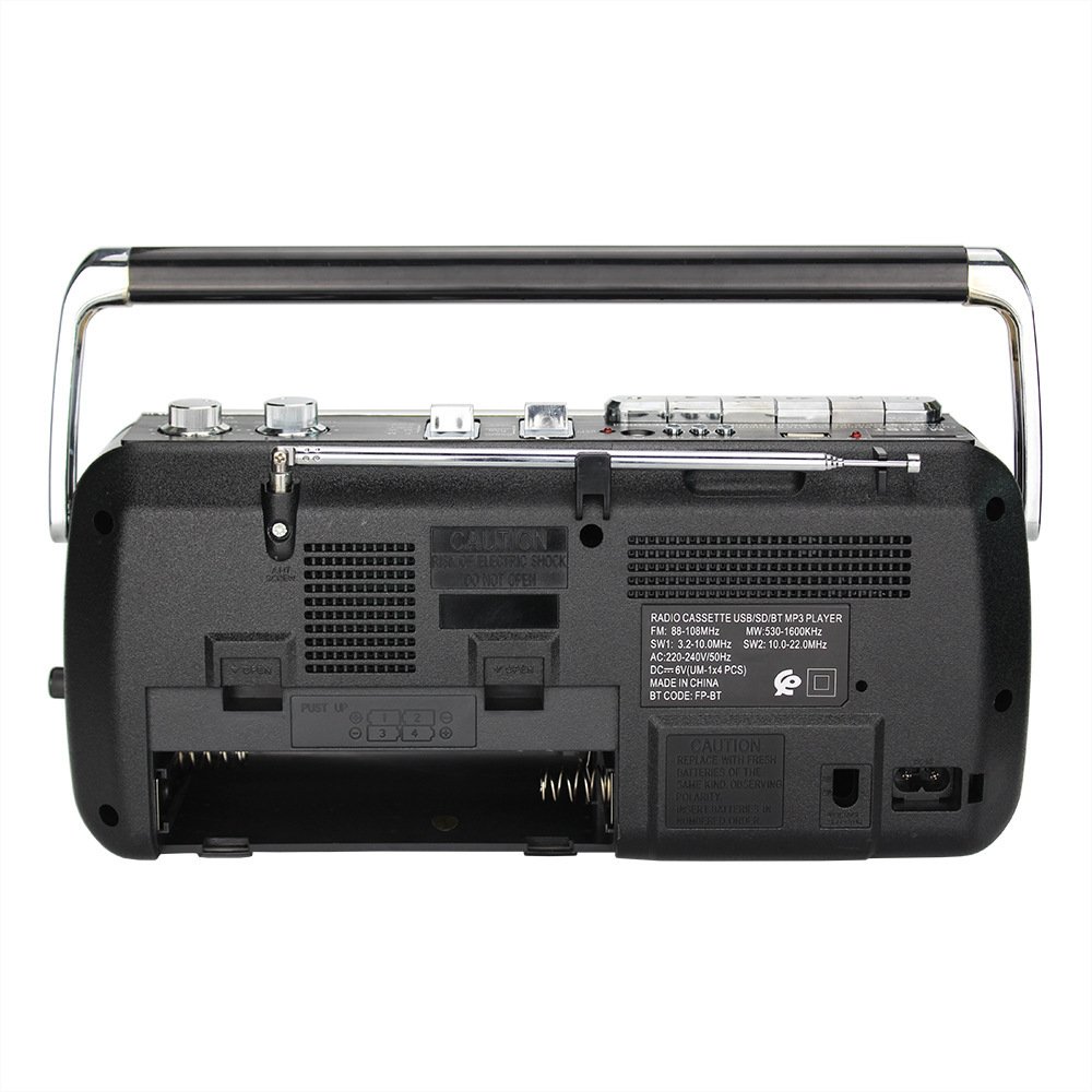 Retro Tape Recorder Cassette Player Outdoor Speaker AM FM SW 4 Bands Radio USB SD Mp3 Player Records Players