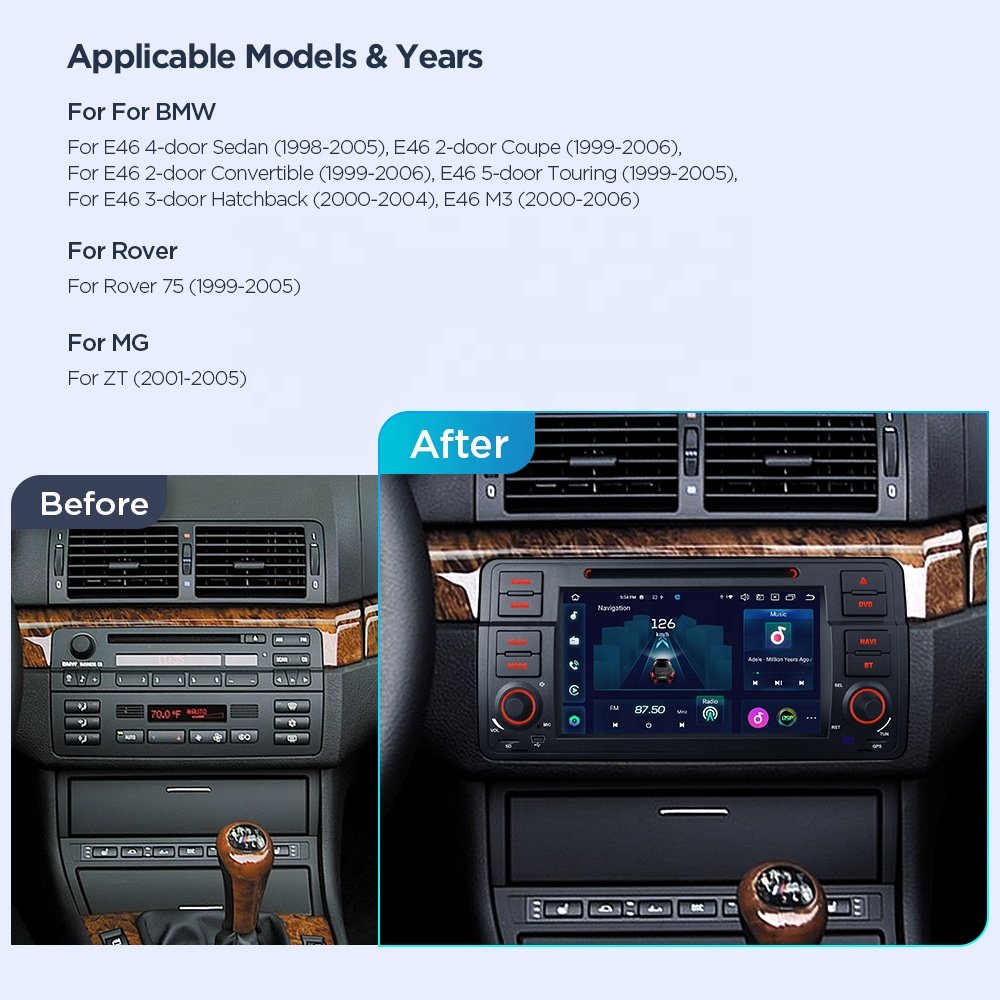 XTRONS 7" Android 12 8G 128G Car GPS Navigation For BMW E46 MG ZT Rover 75 Car Android Player 1 Din Android Car Radio de Coche