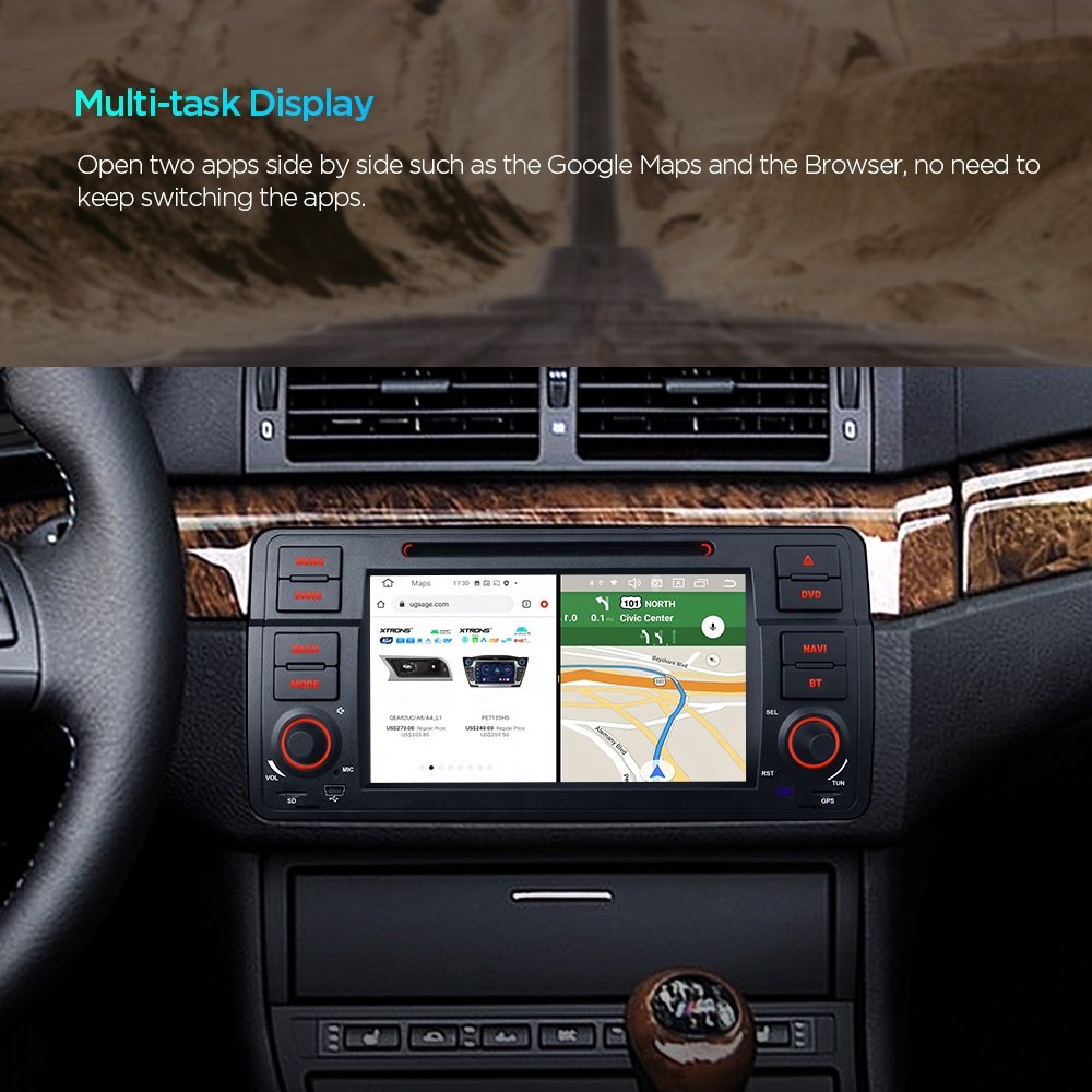 XTRONS 7" Android 12 8G 128G Car GPS Navigation For BMW E46 MG ZT Rover 75 Car Android Player 1 Din Android Car Radio de Coche