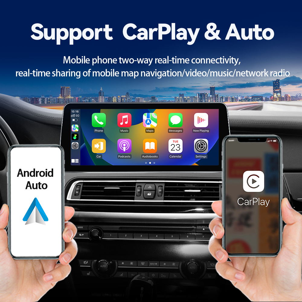 LELV 12.3" Car Multimedia Player Stereo Gps Radio Android For Bmw 7 Series F01 F02 2009-2017 Nbt/cic With Wireless Carplay