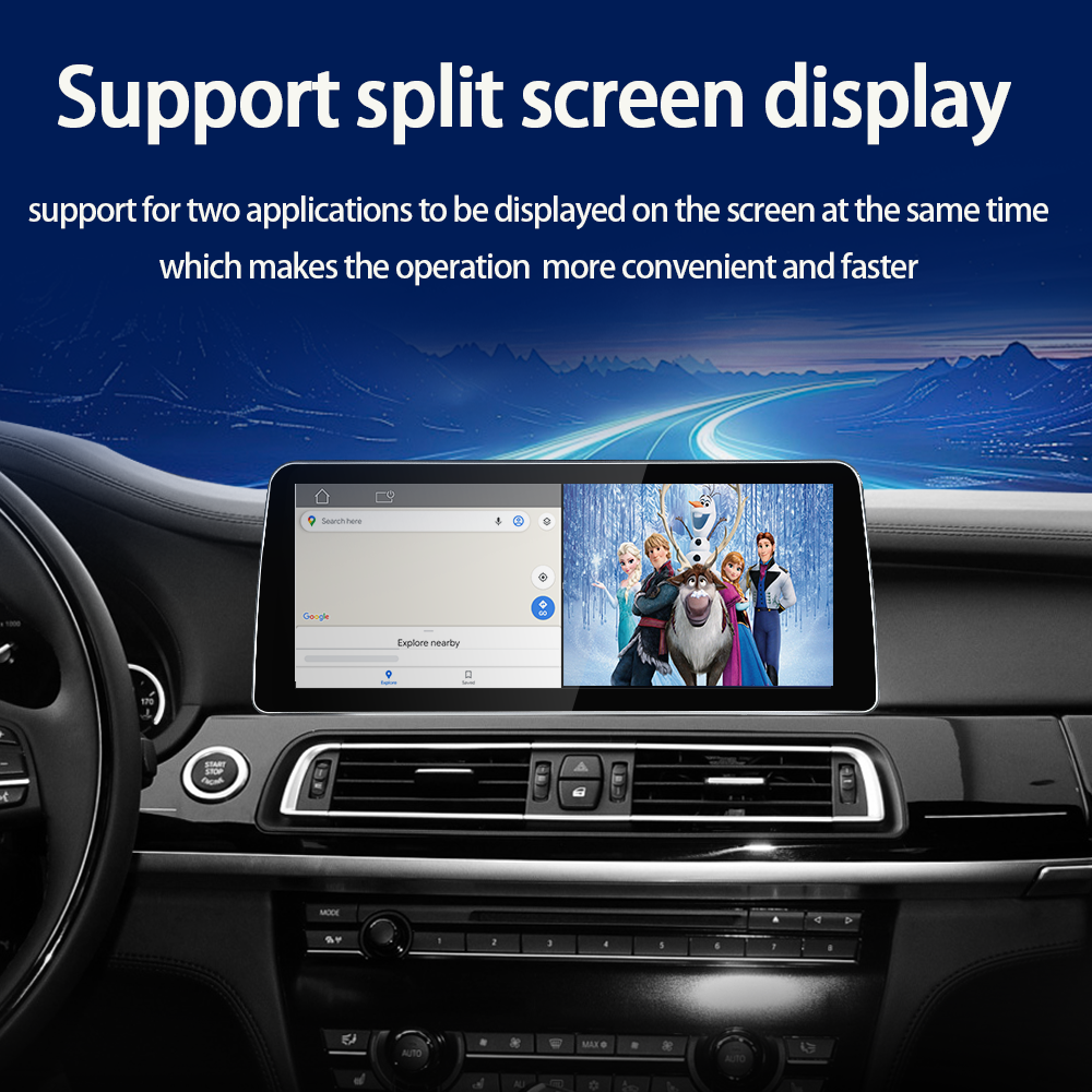 LELV 12.3" Car Multimedia Player Stereo Gps Radio Android For Bmw 7 Series F01 F02 2009-2017 Nbt/cic With Wireless Carplay