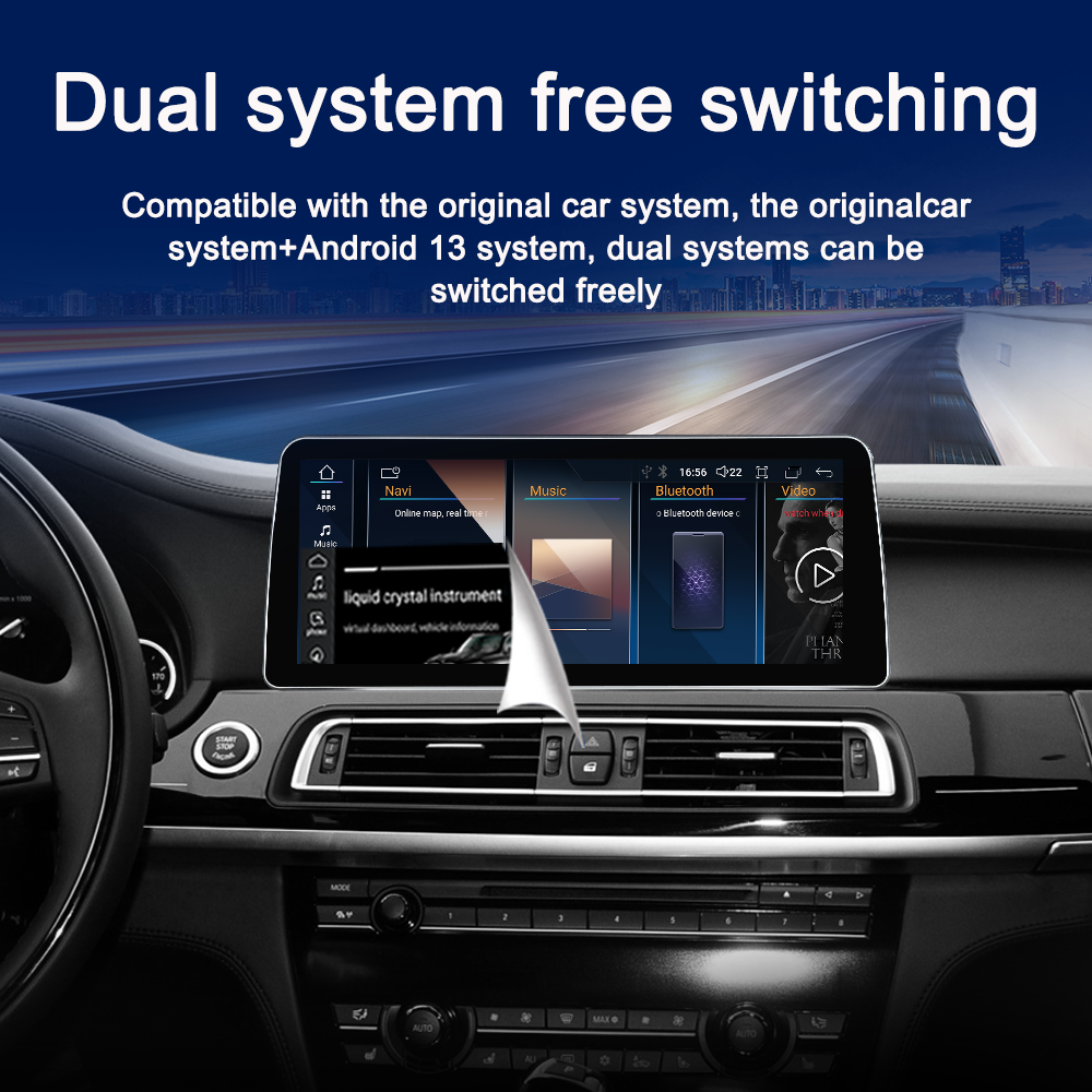 LELV 12.3" Car Multimedia Player Stereo Gps Radio Android For Bmw 7 Series F01 F02 2009-2017 Nbt/cic With Wireless Carplay