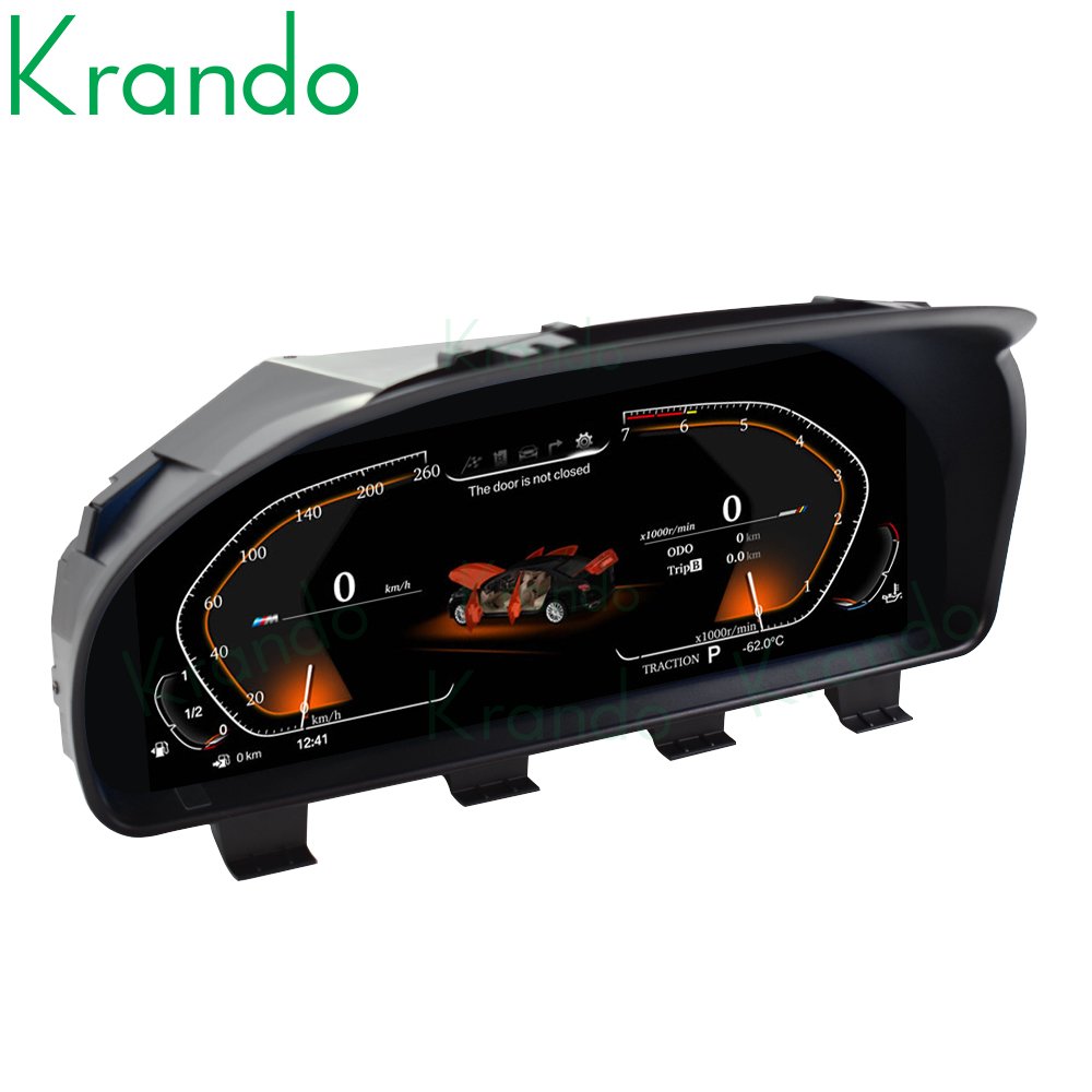 Krando 12.3" Digital Instrument Cluster for BMW 5 Series F10 F11 F18 2009 - 2019 Meter Instrument Cockpit Display LINUX System