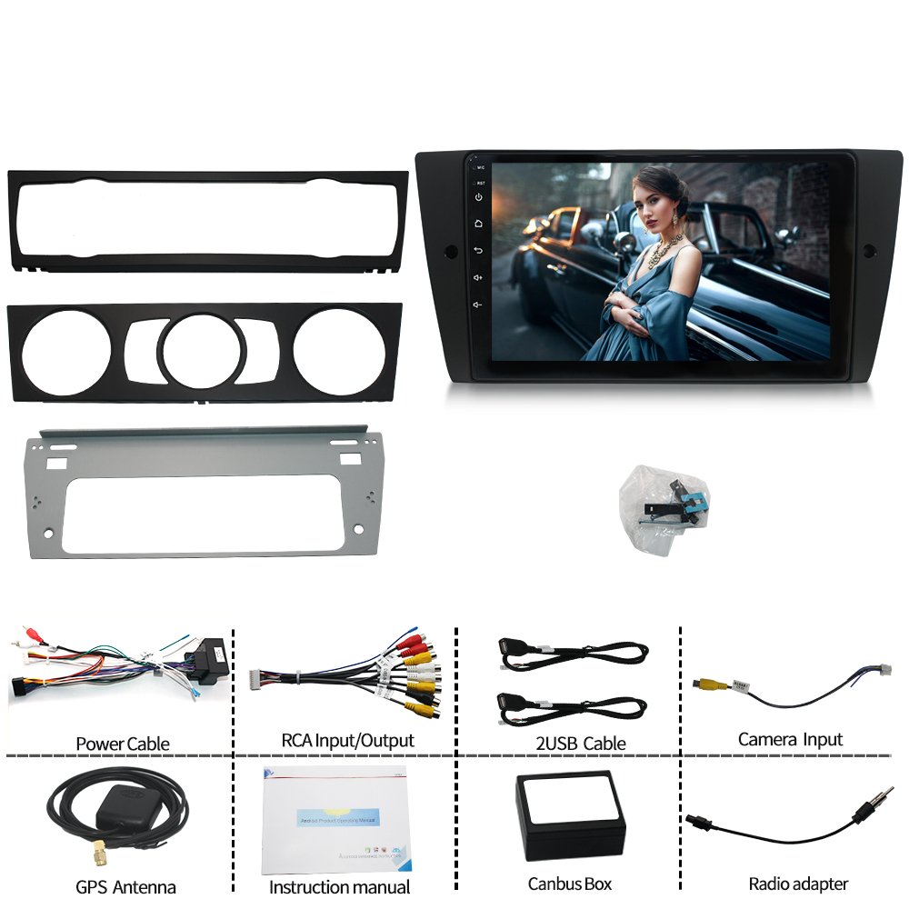 2g 32g carplay 9 inch touch screen car video stereo 2din auto For BMW Series 3 E90 android car radio gps multimedia player