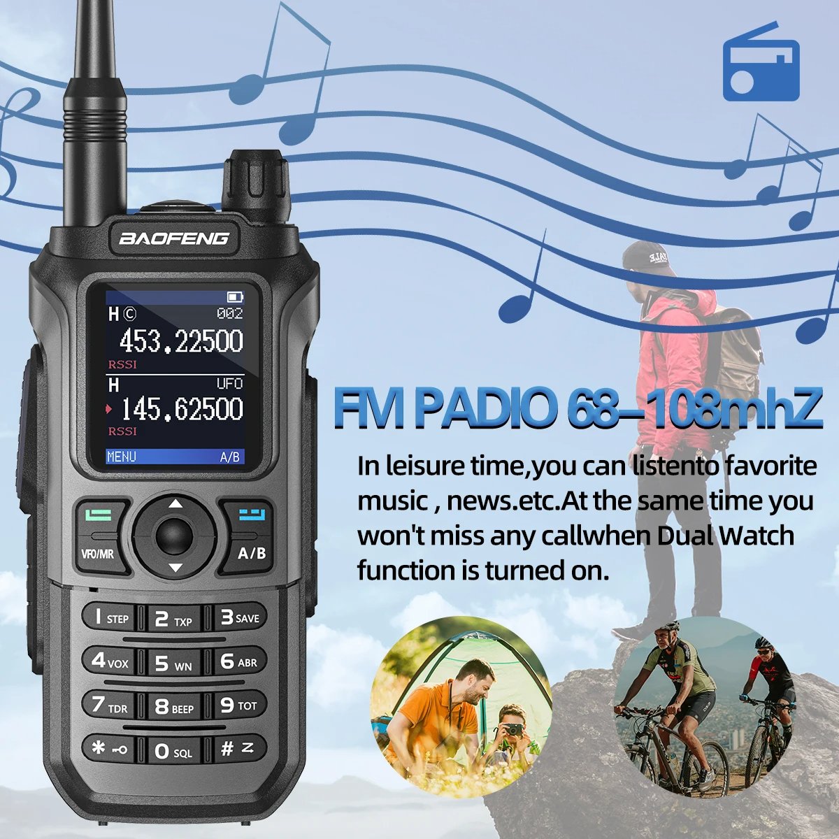 Baofeng UV-21 PRO V2 Walkie Talkie Wireless Frequency Professional Walkie-Talkie Long Range 16 km High Power Two Way Radio