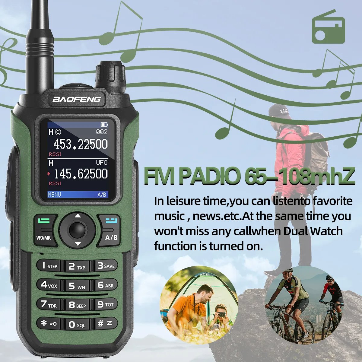 Baofeng UV-21 PRO V2 Walkie Talkie Wireless Frequency Professional Walkie-Talkie Long Range 16 km High Power Two Way Radio
