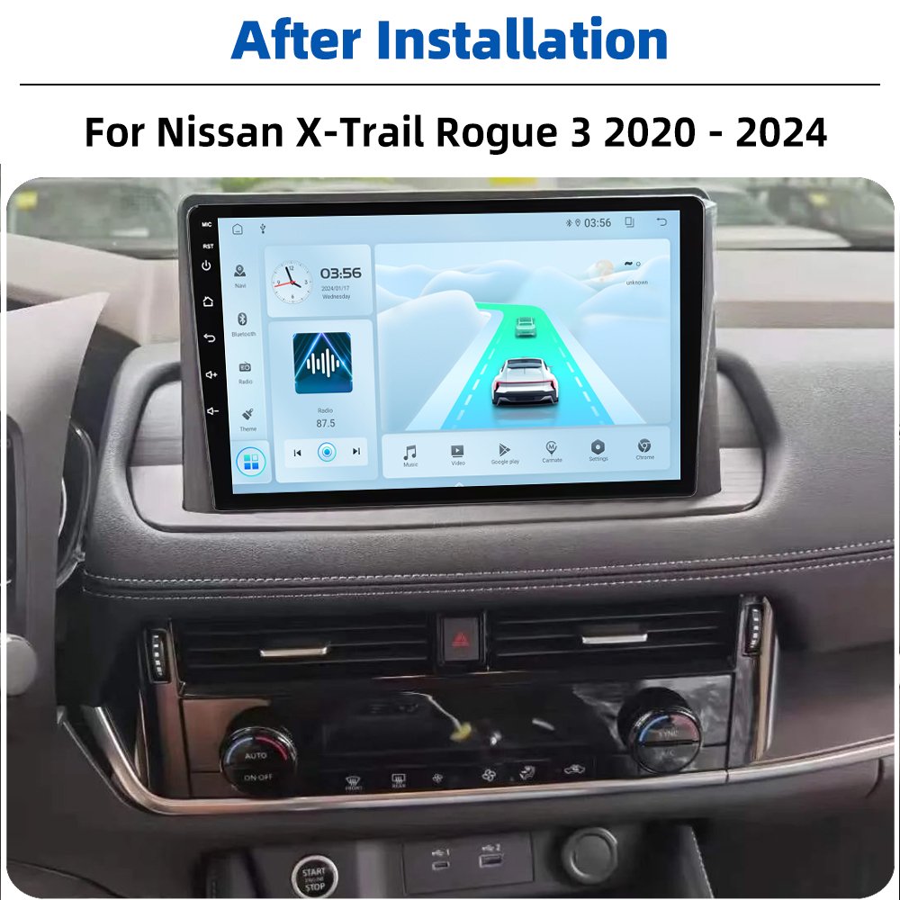 Android 13 2+32GB IPS Screen Car Radio For Nissan X-Trail x trail Rogue 3 2020 - 2024 Stereo Wifi GPS Navigation Carplay Auto