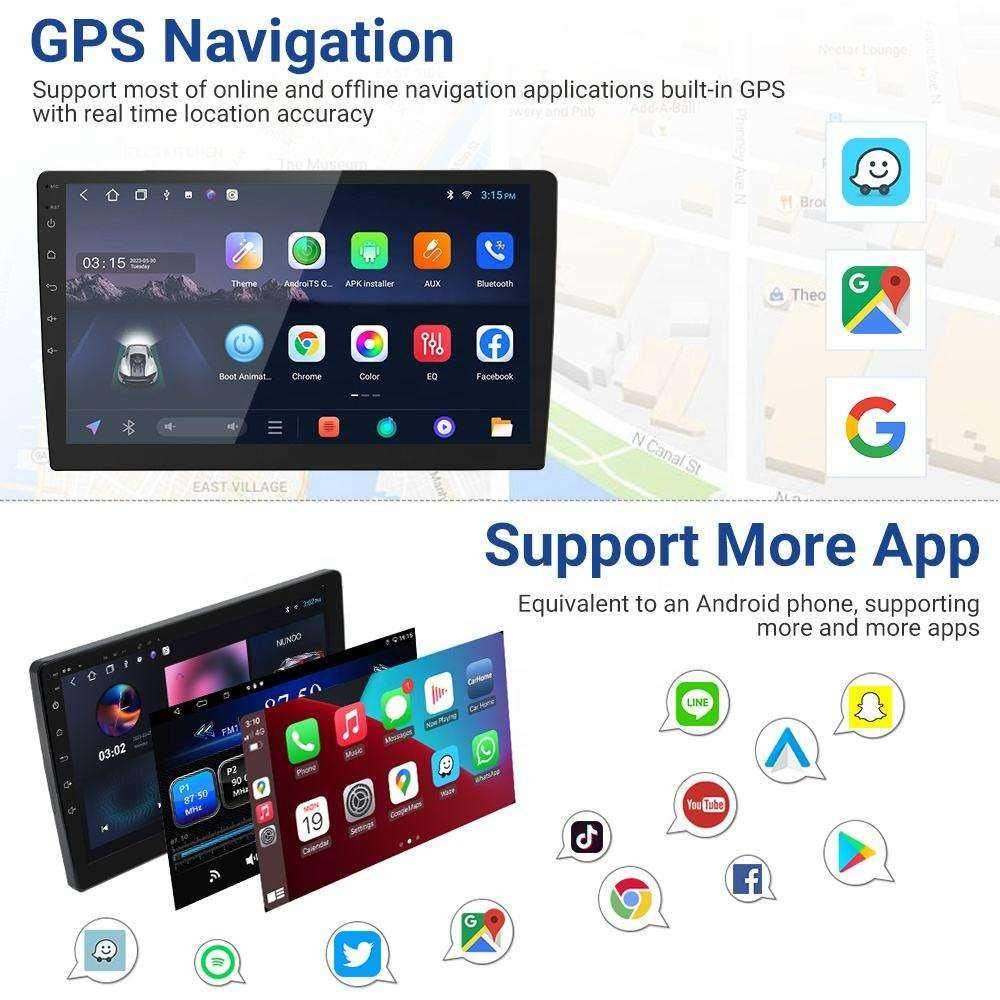 2DIN Car Radio Android 9.0 GPS Navi Car Screen for Apple Carplay & Android Auto FM Autoradio Multimedia BT Mirror link
