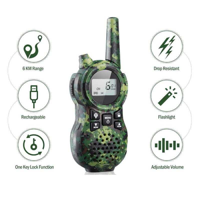 2-way radios ptt long range wireless tour guide system intercom wireless walkie talkie toys kids radio for children two way