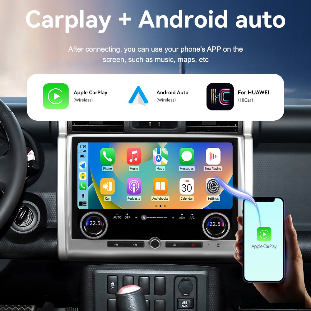 13.3 Inches Carplay Car Radio For Toyota FJ Cruiser 2007-2021 Android 13 Touch Screen Multimedia Player GPS Navigation Stereo 4G