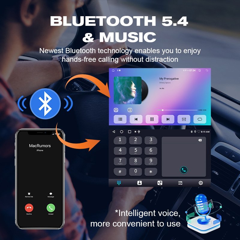 Universal 2Din 13.3inch Android Rotating screen with 360 Degrees Car Radio Android Player Auto CarPlay DSP Car android screen